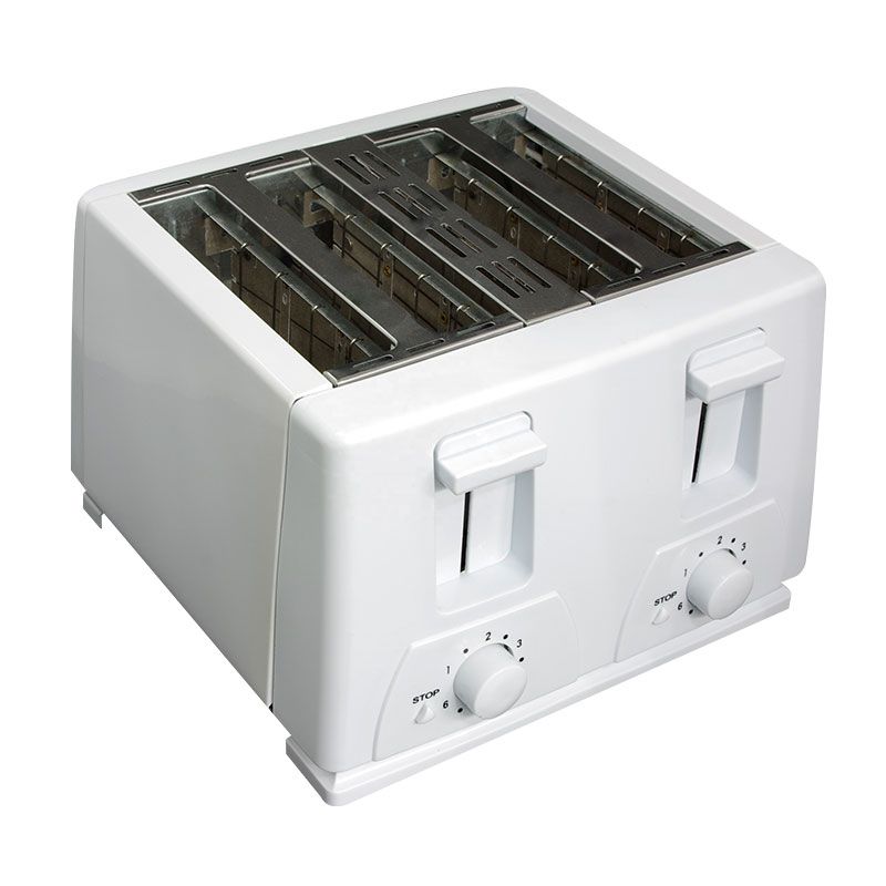 QLT-318B 4 Slice Toaster Stainless Steel Design Auto Pop Up and Anti-Clamping