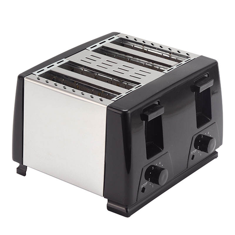 QLT-318B 4 Slice Toaster Stainless Steel Design Auto Pop Up and Anti-Clamping