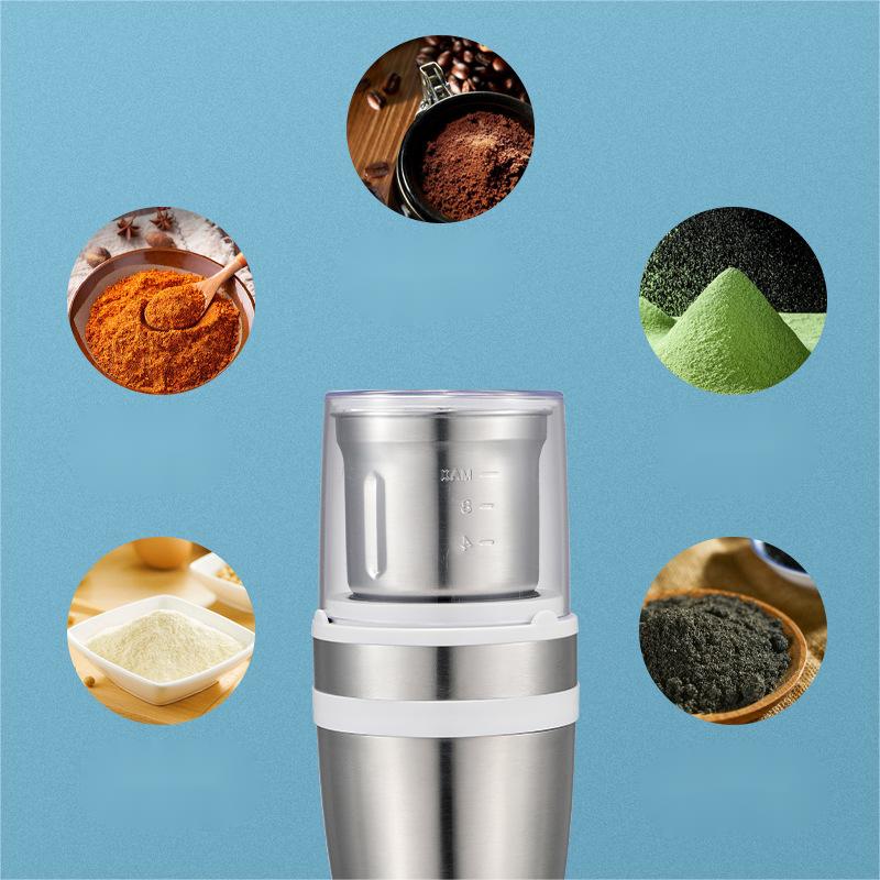 Blade Grinding Mill Machine Detachable Bean Bowls Electric Spice and Coffee Grinders for Kitchen