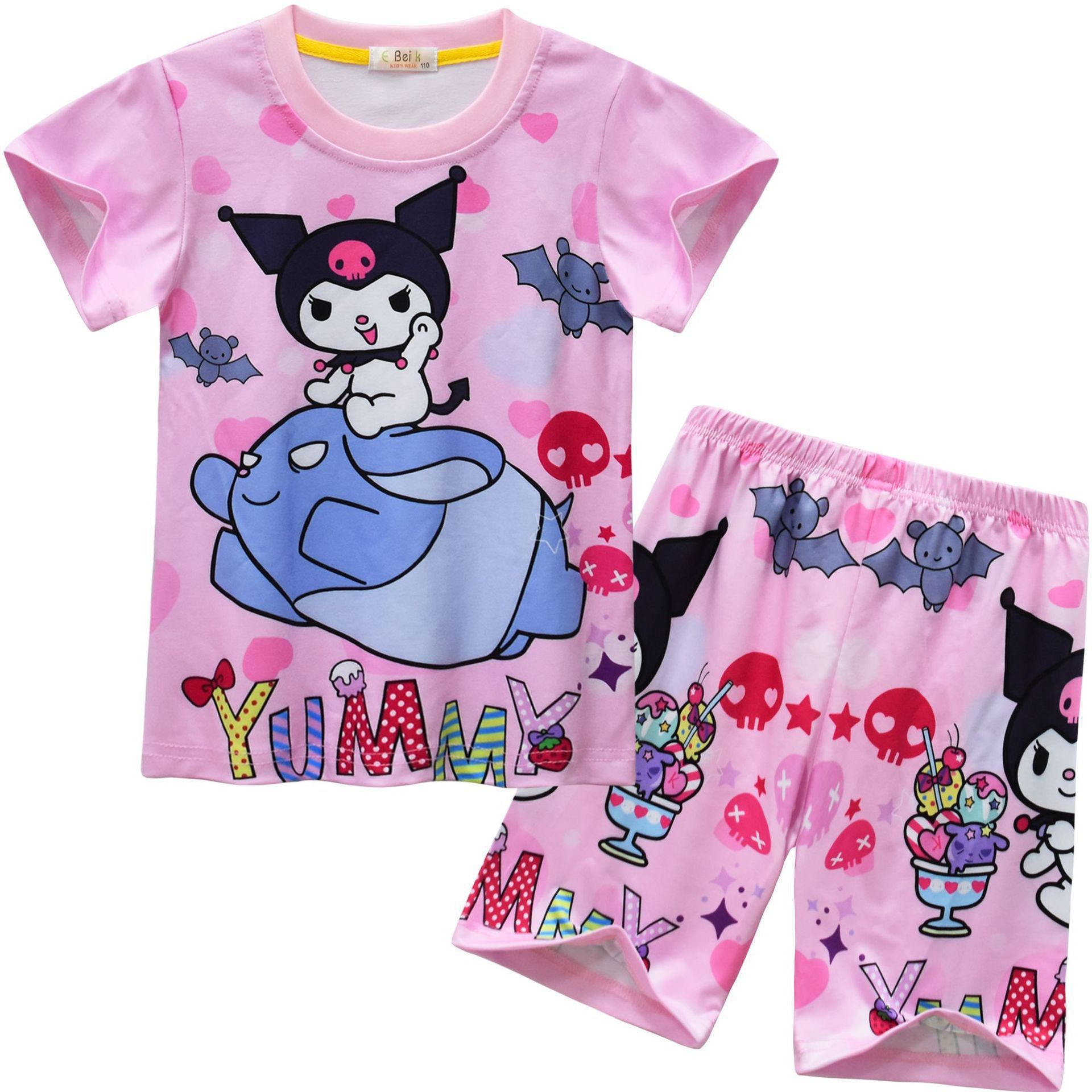 Hot-selling children's suit Cartoon Princess short-sleeved skirt two-piece summer set