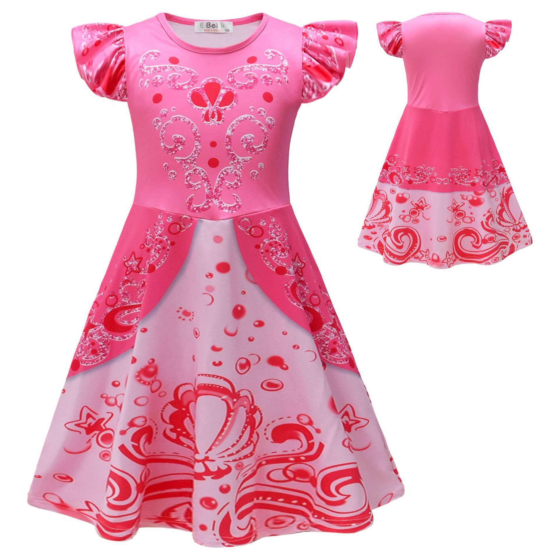 Wholesale High Quality Kids Girls Sleeveless Dress Flying sleeve skirt Summer Girls Dress