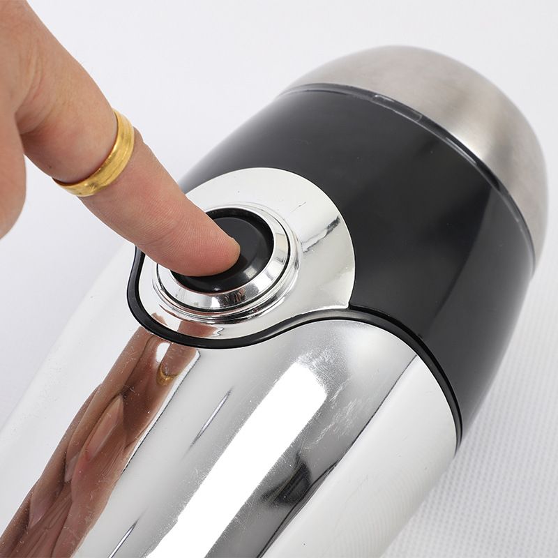 Sleek Stainless Steel Coffee Grinder with 150W Power and One-Touch Safety Feature