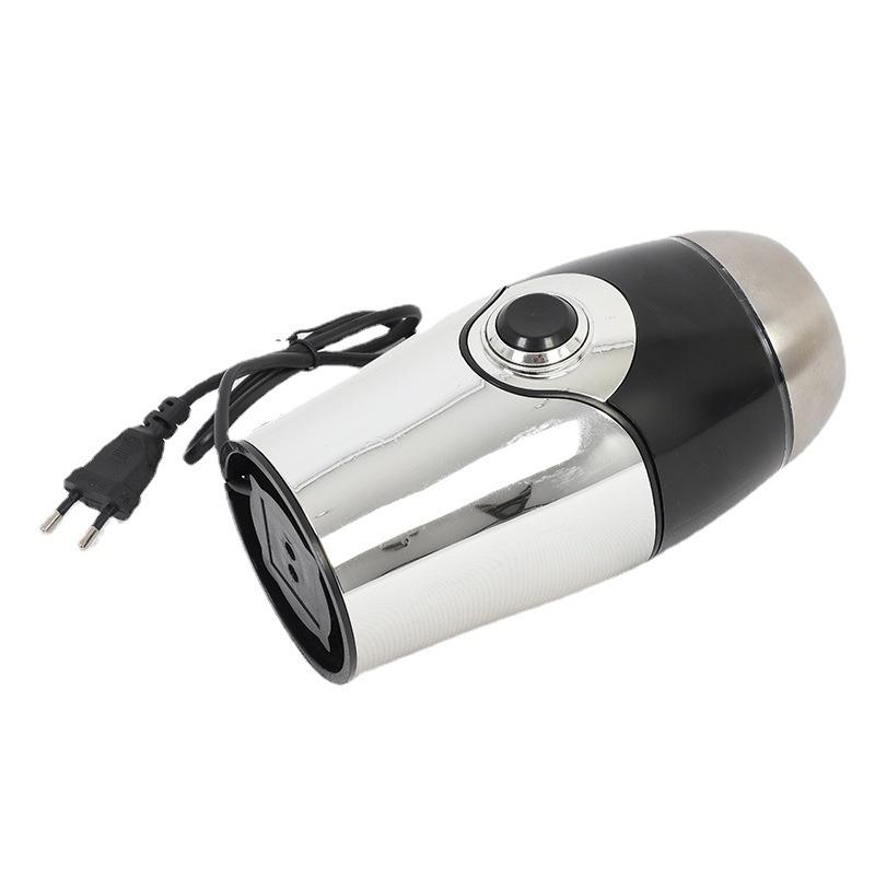 Sleek Stainless Steel Coffee Grinder with 150W Power and One-Touch Safety Feature