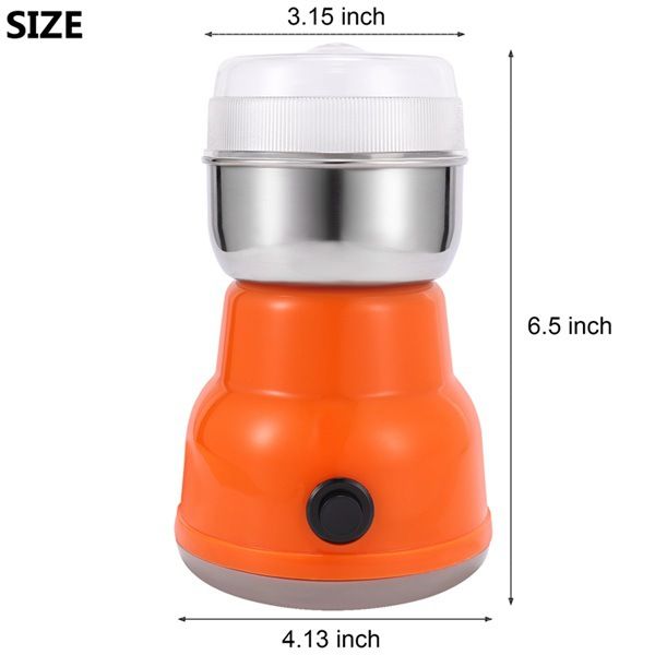 Powerful Coffee Grinder with 150W Motor and 200ML Stainless Steel Jar in a Compact Plastic Design