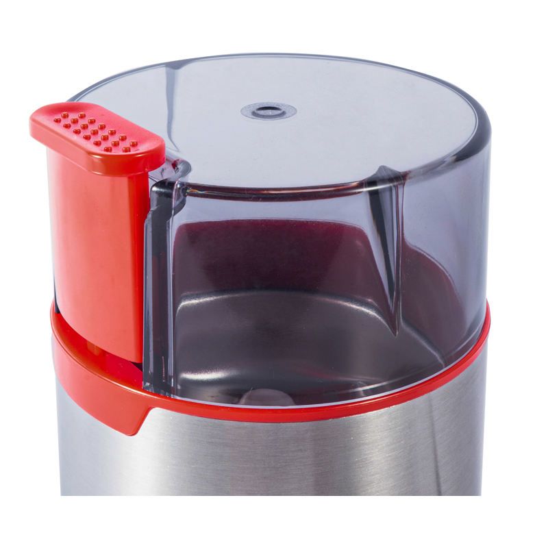 Compact Coffee Grinder with 150W Power and 180ML Capacity in Plastic or Electroplate Design