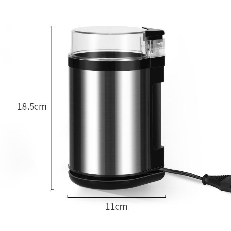 Colorful Stainless Steel Coffee Grinder with 150W Power and 250ML Capacity