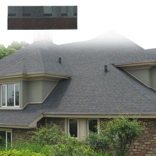 Roofing Materials Laminate Style Fiberglass Reinforced Asphalt Shingles