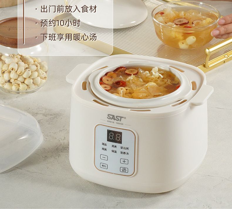 Electric Stew Cup Household Ceramic Automatic Smart Bird's Nest 1L Small Electric Stew Cup Water Barrier Gift Wholesale