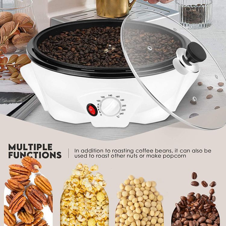 Powerful Coffee Roaster with One Touch Control LED Light and Non Stick Coating for Perfect Roasts