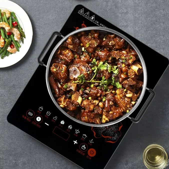 Household induction cooker multi-functional explosion-proof microcrystalline high-power stir-fry touch screen fire boiler