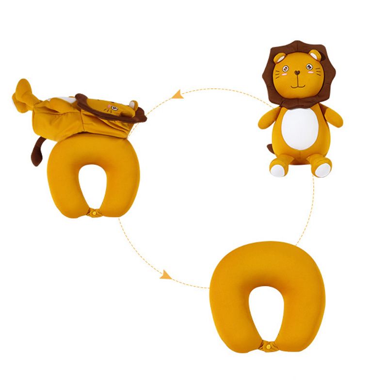 Wholesale 2 In1 Neck Pillow Transform to Soft Lion For Home Decor Airplane Cute Toy