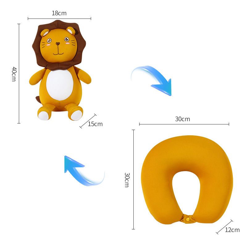 Wholesale 2 In1 Neck Pillow Transform to Soft Lion For Home Decor Airplane Cute Toy