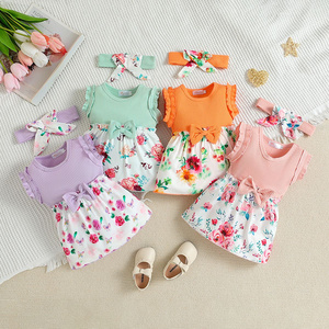 Ins Summer Baby Set Cute Baby Cotton Printed T-shirt and Shorts 2 Piece Short Set for Kids