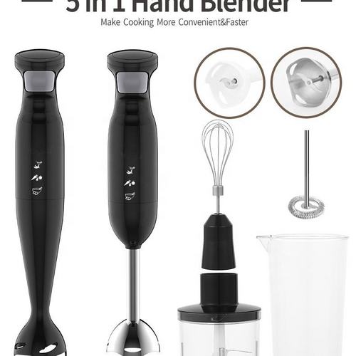 High-Performance Hand Blender with 300W Power and Durable Stainless Steel Blade for Effortless Blending and Mixing