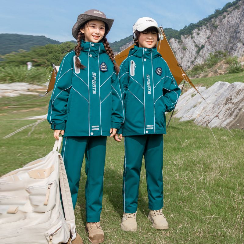 The uniform cost of elementary school students contains detachable internal three -piece set of children's class clothing