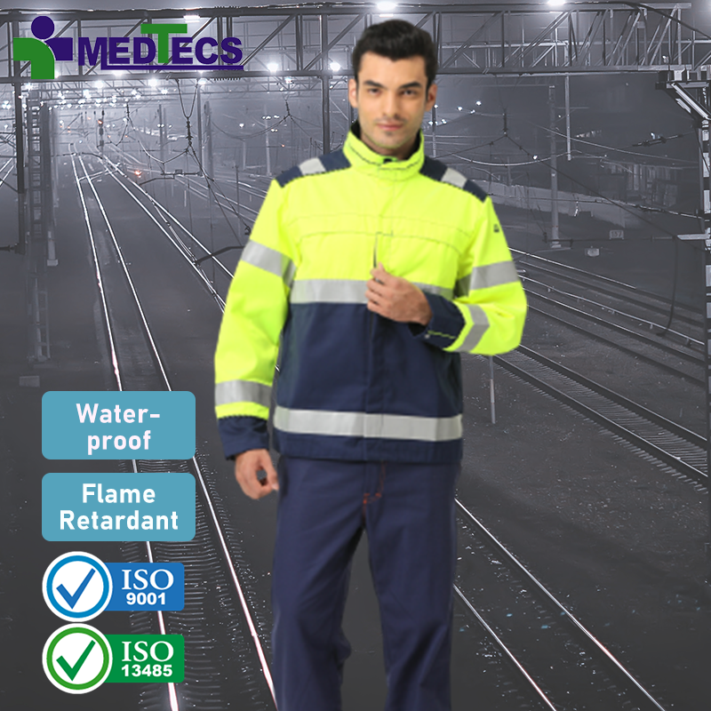 ISO9001 Supplier Work Black Traffic Road Working Mens Safety Reflector Jackets Reflective