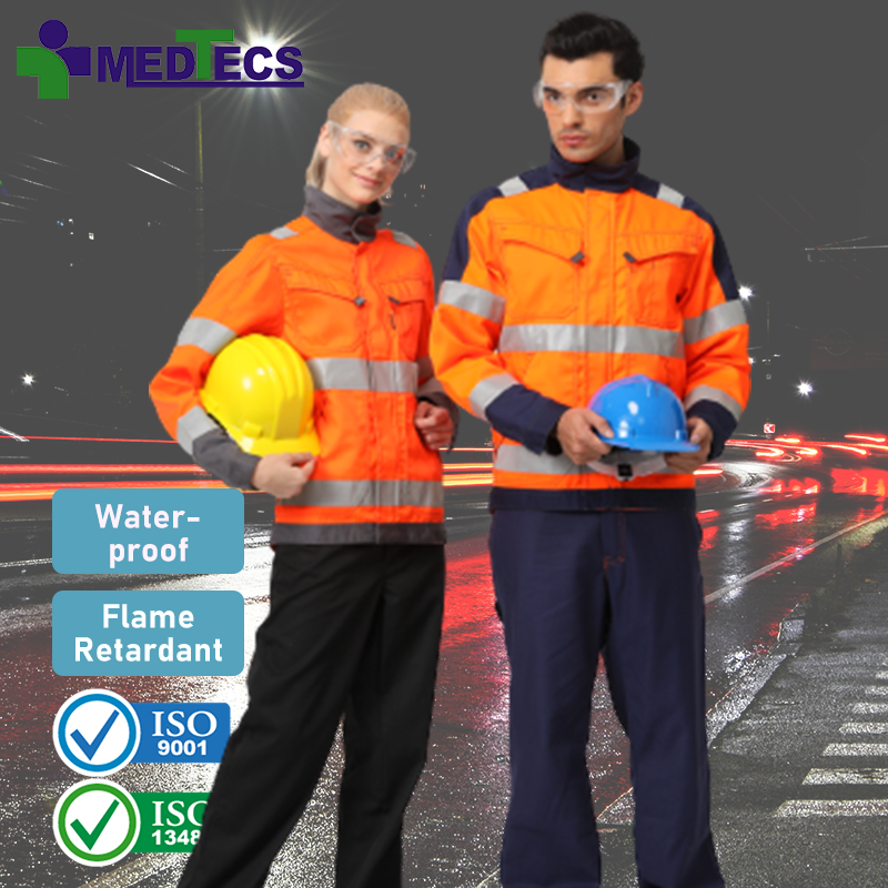 ISO9001 Supplier Work Black Traffic Road Working Mens Safety Reflector Jackets Reflective