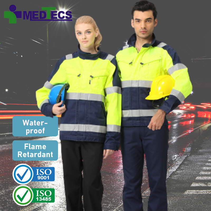 ISO9001 Supplier Work Black Traffic Road Working Mens Safety Reflector Jackets Reflective