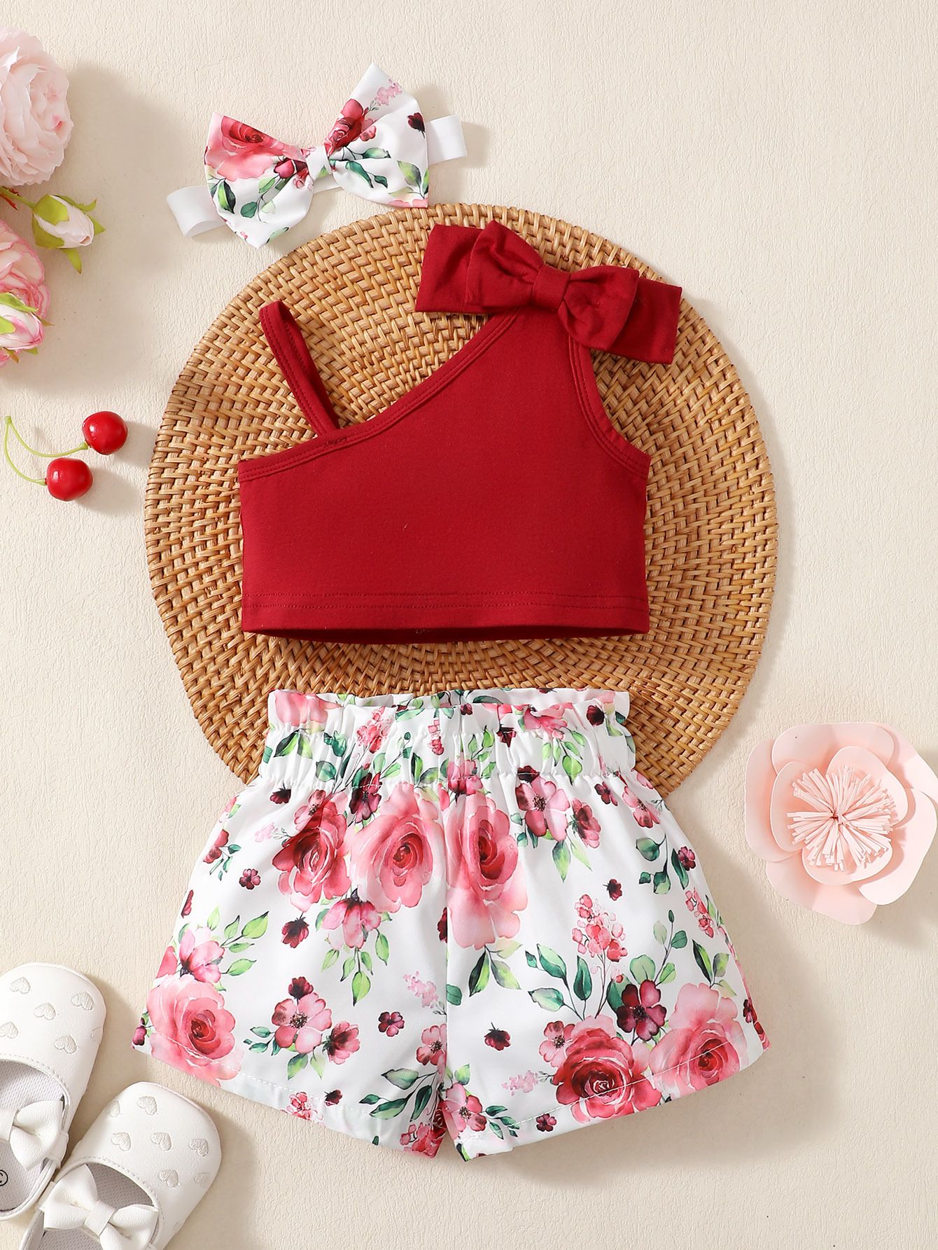 fashion kids girls set kids clothes set girls kids 2 piece sets girls summer flower shorts