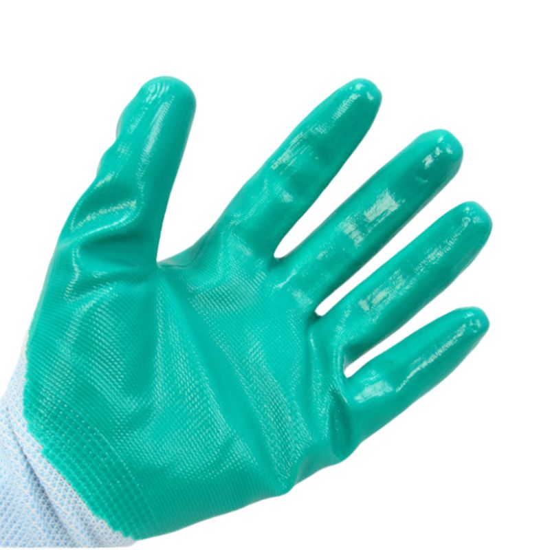 Nitrile impregnated rubber construction auto repair oil resistant woodworker wear resistant anti-slip safety protection gloves