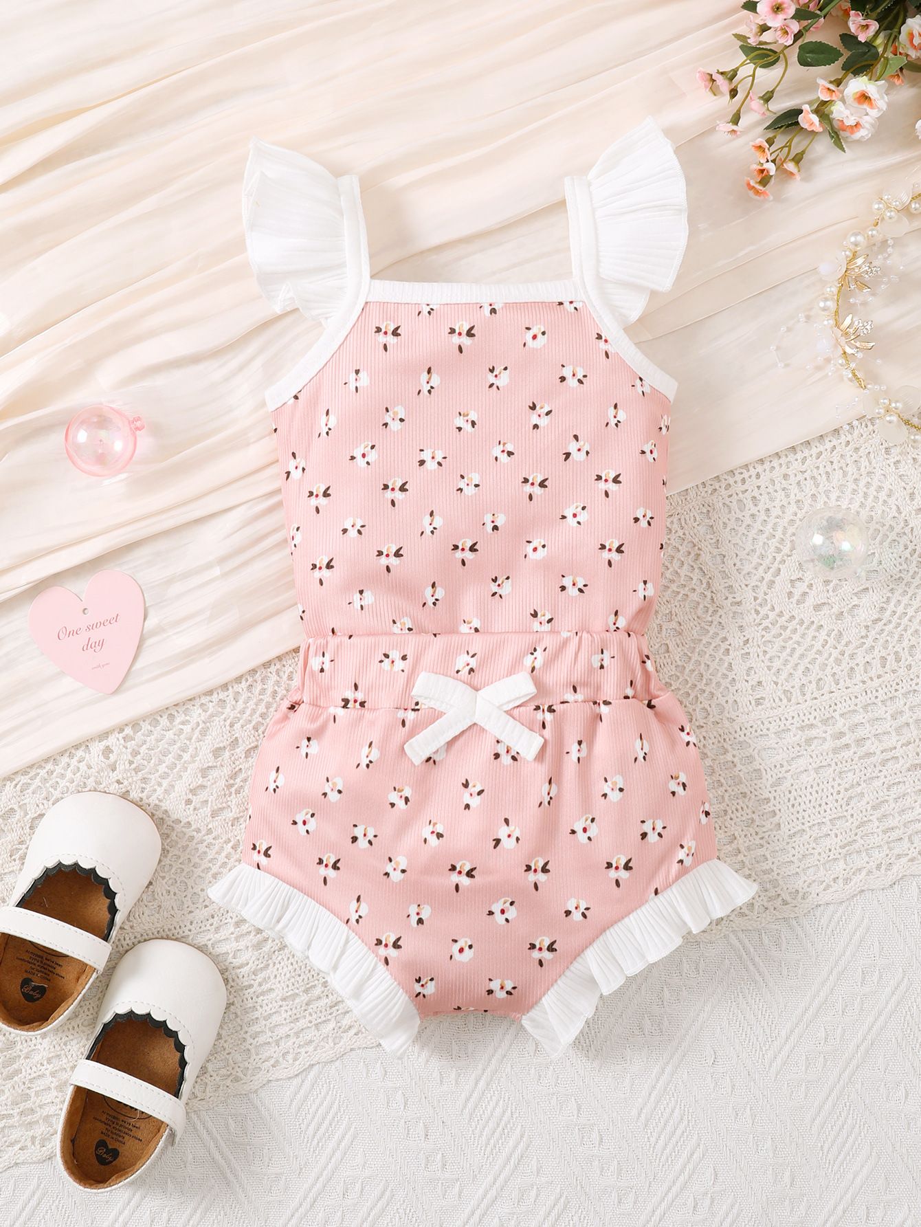 2024 summer Floral Newborn Girl Clothing Set Kids Baby Clothes Wholesale Prices