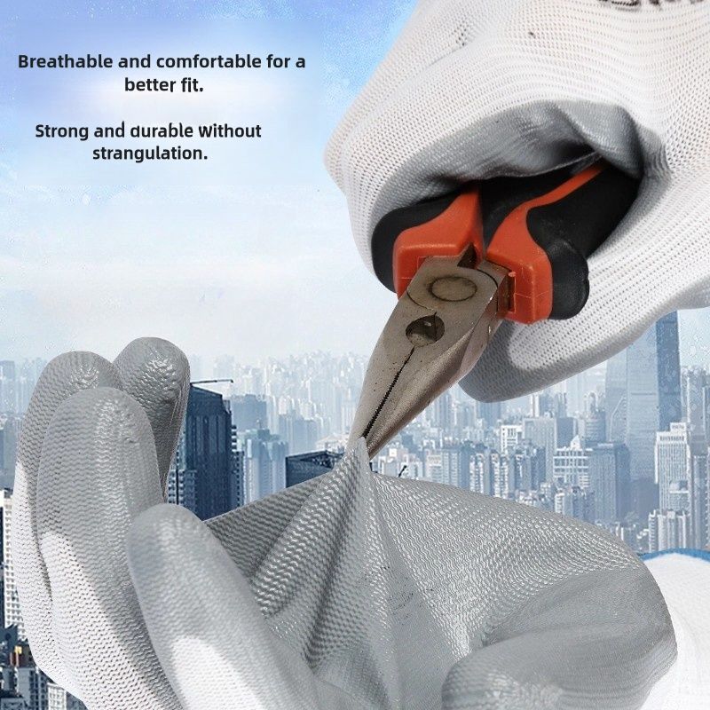 Nitrile construction site oil discharge safety protection labor protection gloves