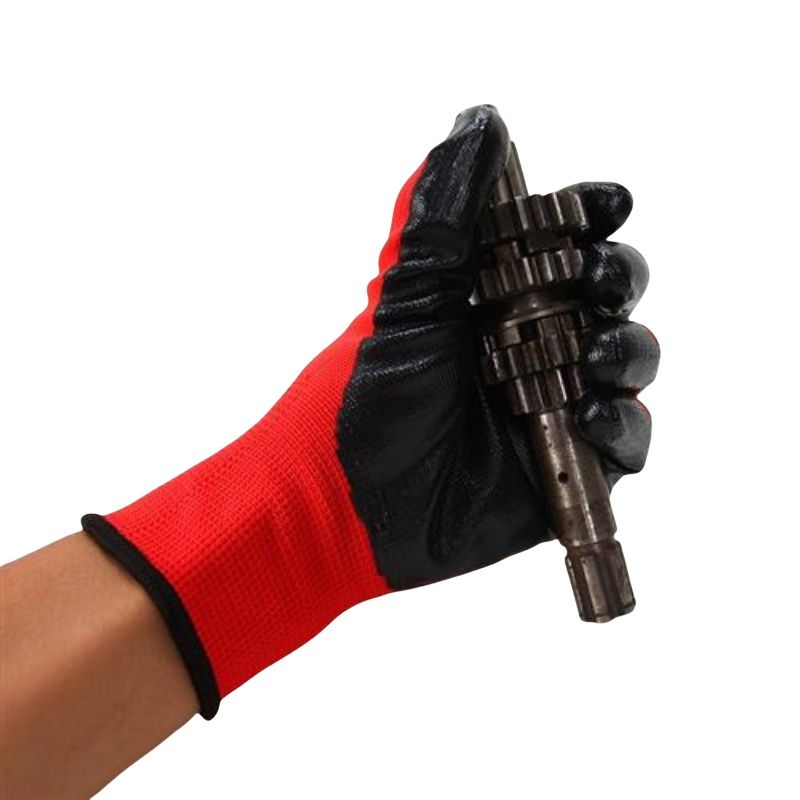 Nitrile impregnated rubber construction site safety wear protection gloves