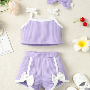 Wholesale Baby Girls summer set Shorts & halter Tops Outfit play holiday Summer 6-12 mth