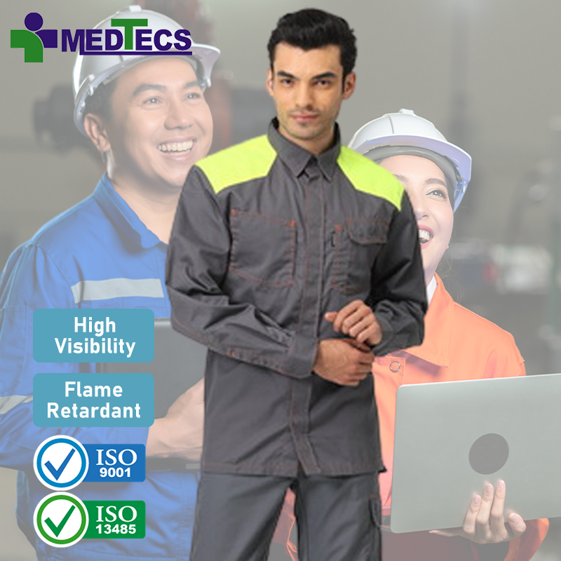 ISO9001 Supplier Hi Vis Long Sleeve Shirt Reflective Work Shirts Workwear