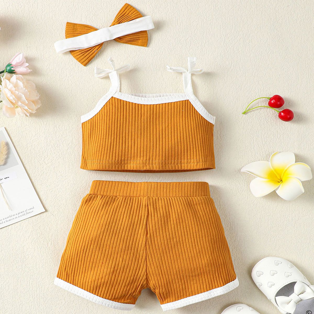 High quality 2 Pcs Girls Shorts Set Boutique Ruffled Shorts Summer Outfit NEW baby newborn clothes