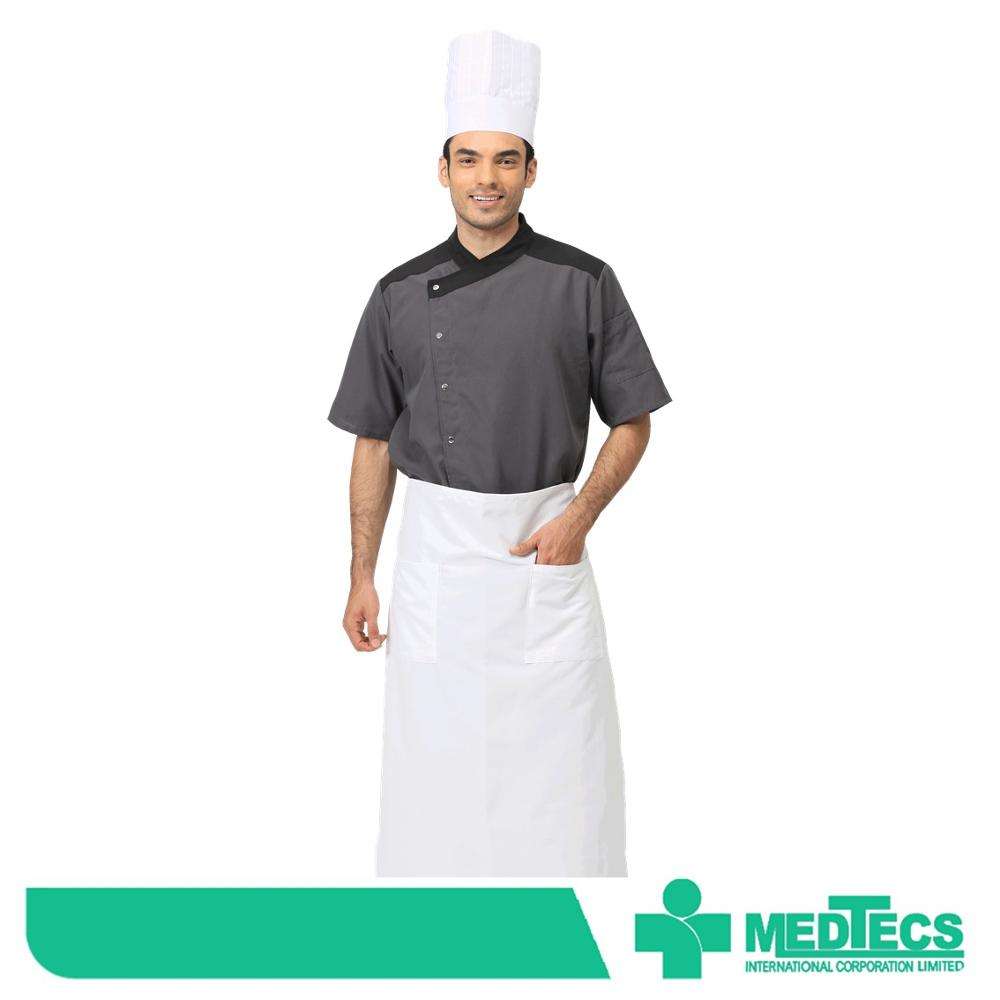 f,Custom lame retardant chef restaurant coat uniform