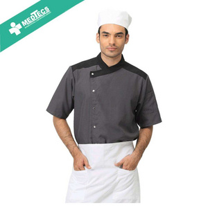 f,Custom lame retardant chef restaurant coat uniform