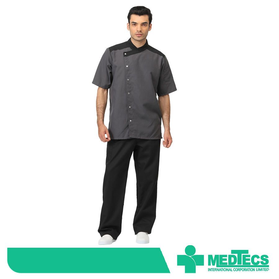 f,Custom lame retardant chef restaurant coat uniform