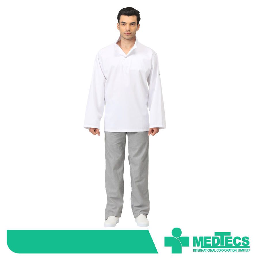 f,Custom lame retardant chef restaurant coat uniform