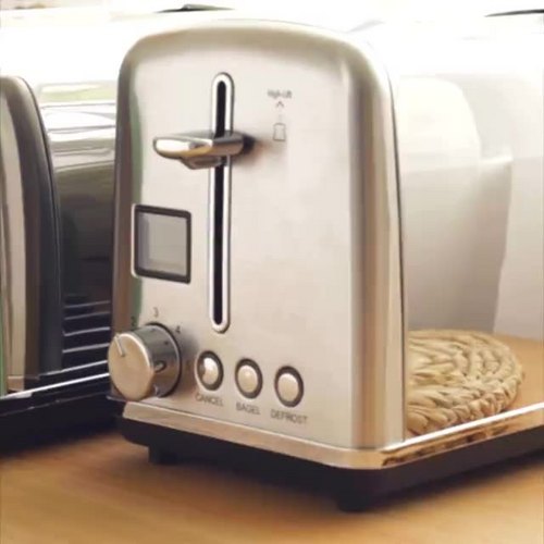 stainless steel 2 slice Multi-functional Retro Toaster Smart LED touch screen bread toaster