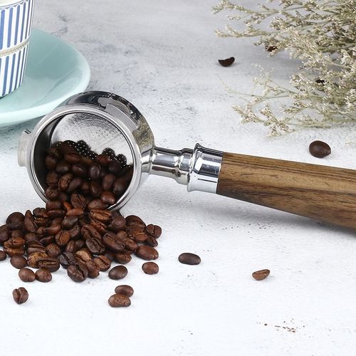 51mm Bottomless Portafilter Espresso Portafilter Coffee Wood