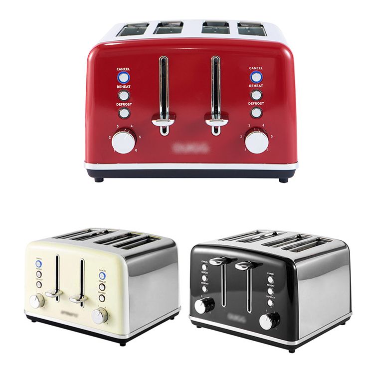 Bread Breakfast Maker Hotel Household 220V 4 Grooves Toaster