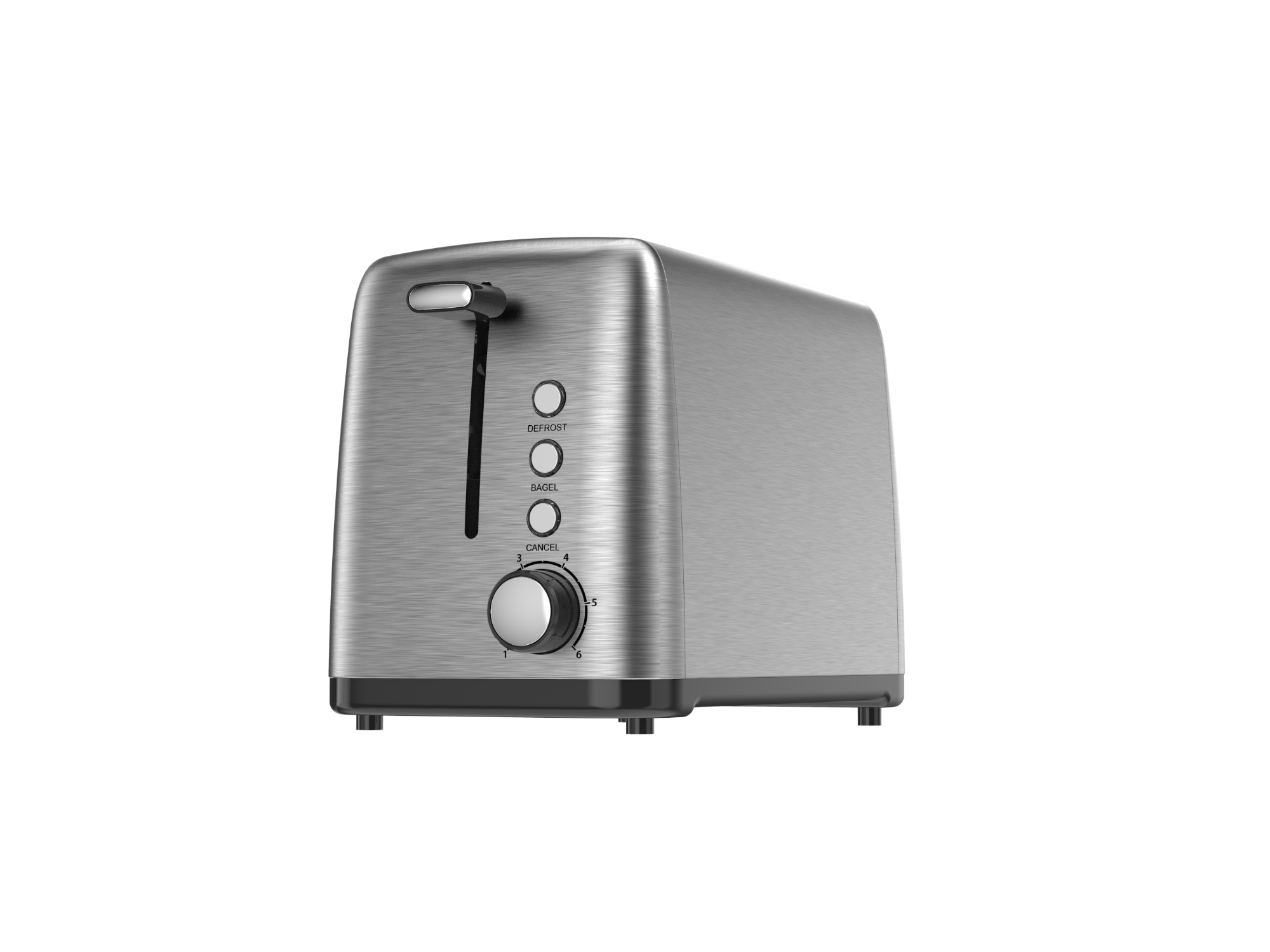 TS1258 Stainless Steel 2 Slice Toaster with Multi-Function Reheat, Defrost, Cancel, and Adjustable Browning