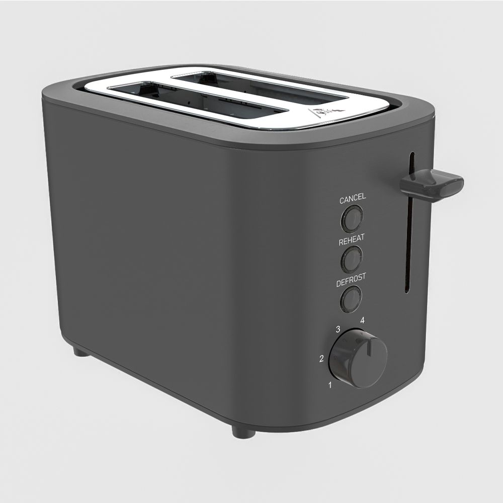 Two Slices Stainless Steel Bread Toaster With Defrosting Warming Up Function