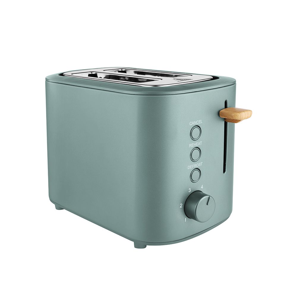 Two Slices Stainless Steel Bread Toaster With Defrosting Warming Up Function