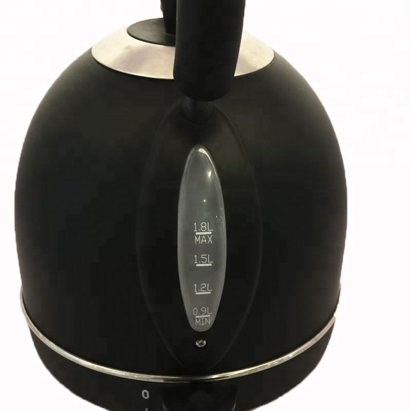 Stainless steel electric kettle with black coating big size boiling pot with Water Level Gauge