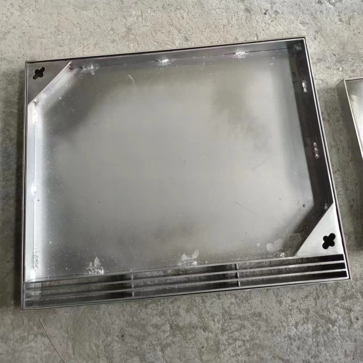 304 stainless steel linear inspection well Double drain invisible manhole cover