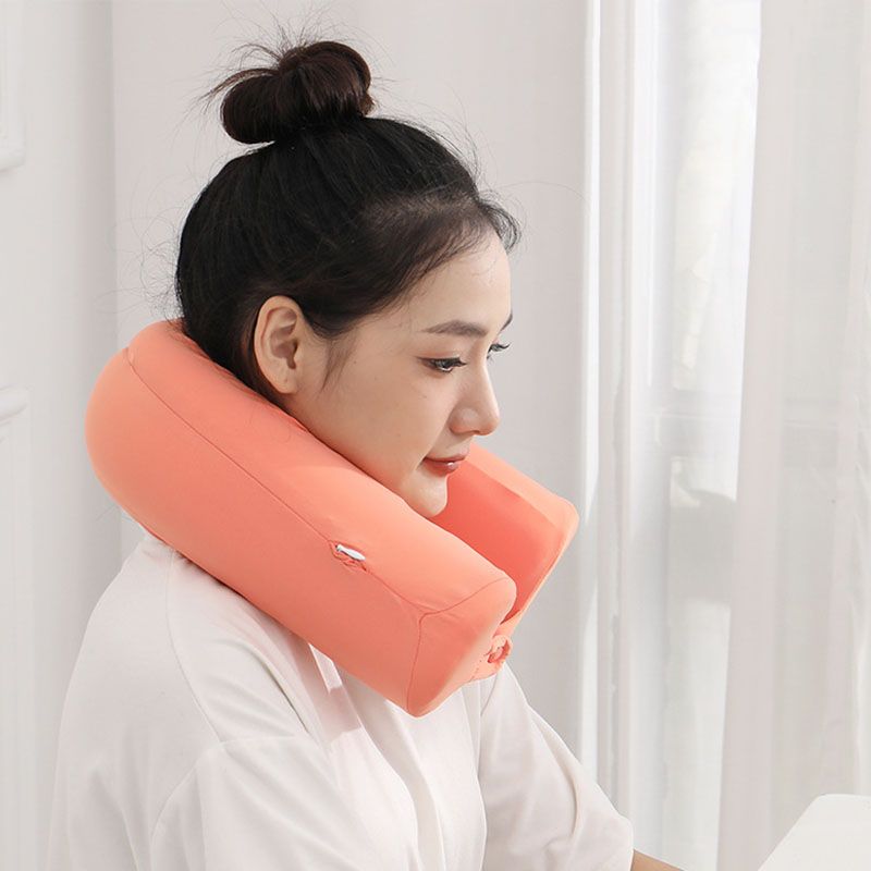 Memory Foam Bendable Travel Pillows Long Round Support Sleeping Bolster Neck Pillow