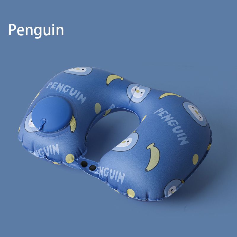 Portable And Convenience Adjustable Foldable Customised U-shaped Colorful Travel Inflatable Pillow