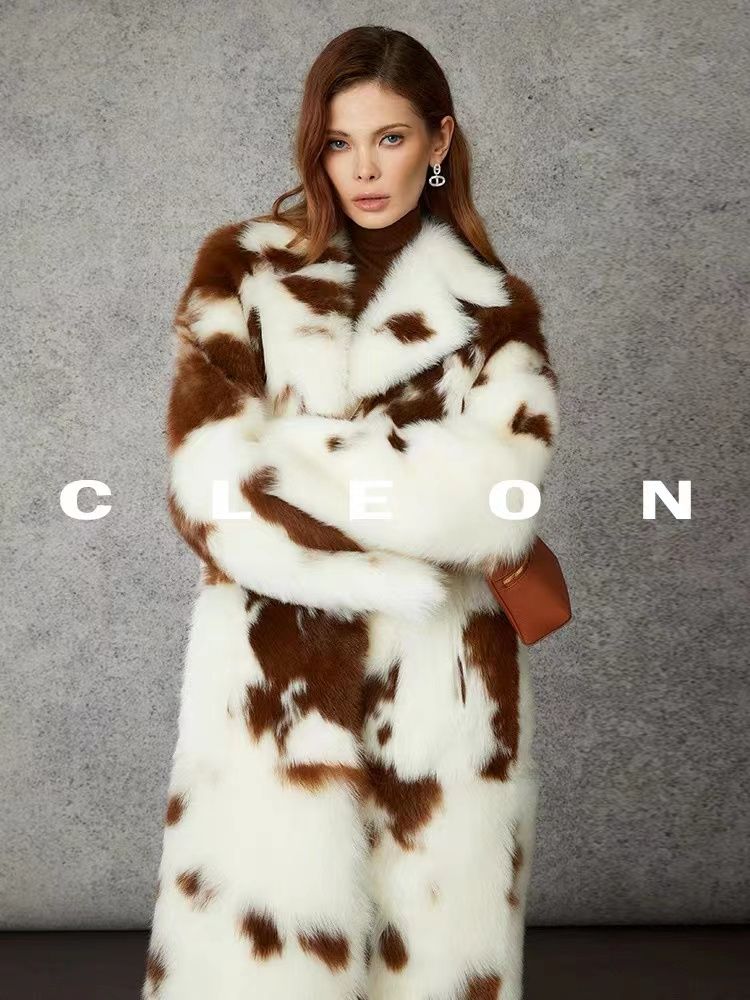 FUR TOSCANA sheep skin smooth coated skin straight hair Multicoloured fur