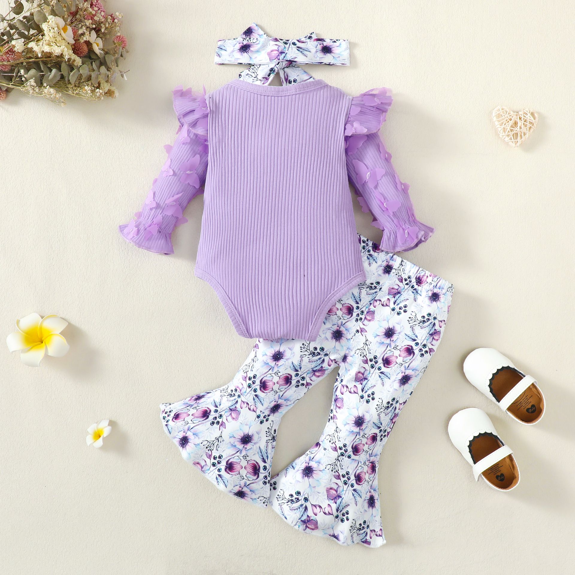 wholesale Toddler Girls Child Clothes Set Long Sleeve Fall Baby Outfit 0-3Y children clothes