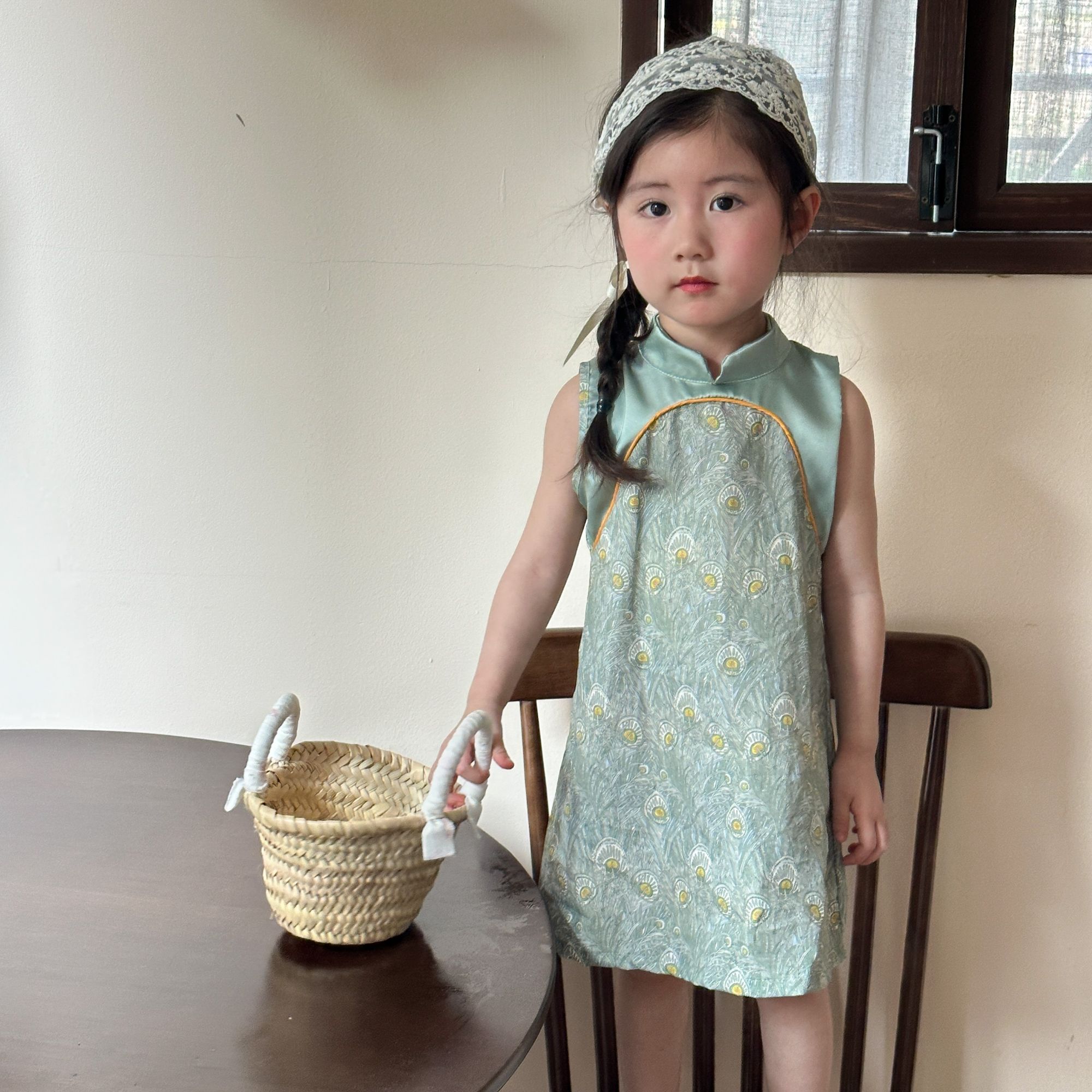 Children's Tang suit set new Chinese style boys' Hanfu 2024 new summer baby girls' cheongsam dress