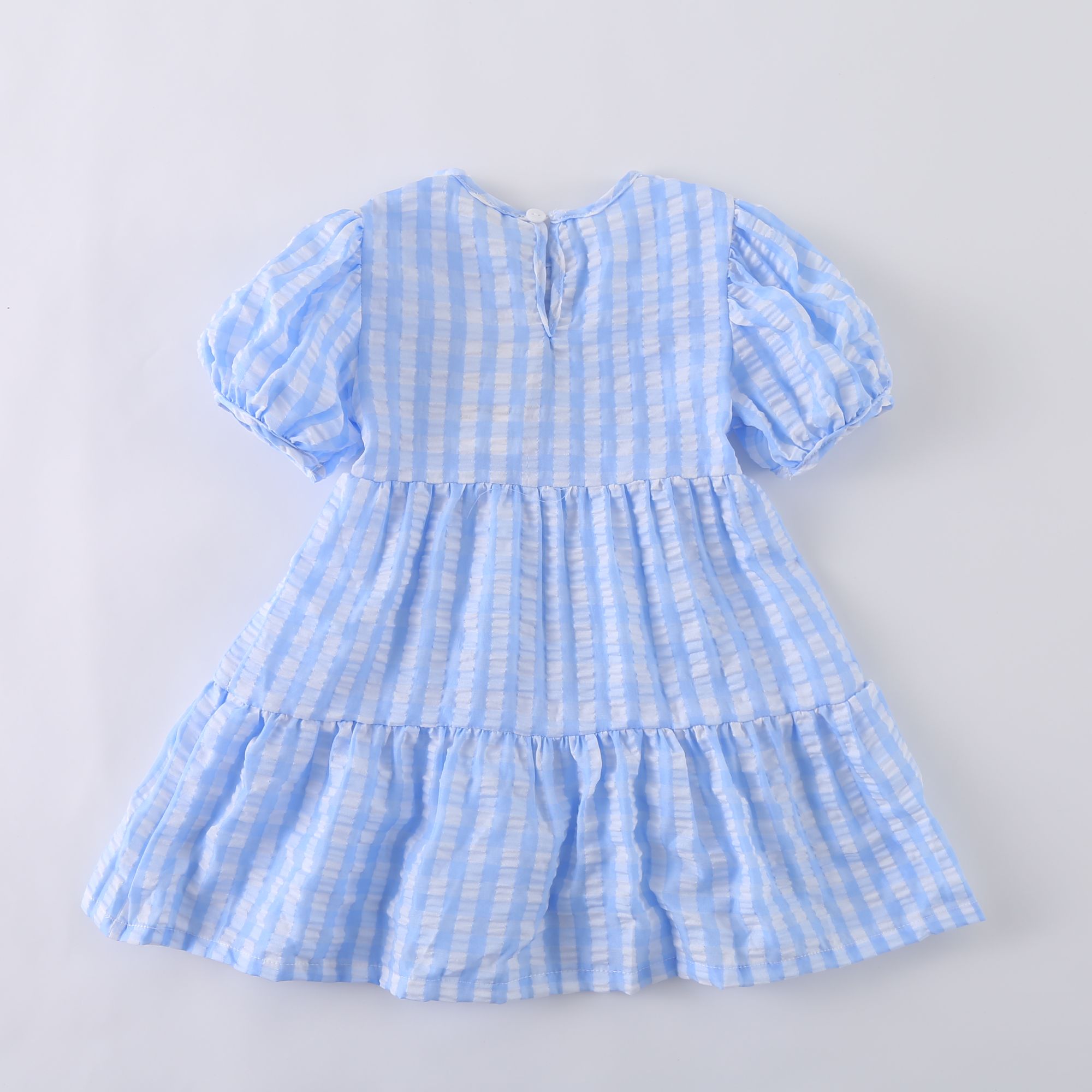 Children's Summer Set, Boys' Checkered 2024 New Summer Dress, Casual Baby, Elegant Girls' Dress, Siblings' Dress