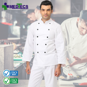 Customized Restaurant Uniform Cook Jacket Black Chef Coat