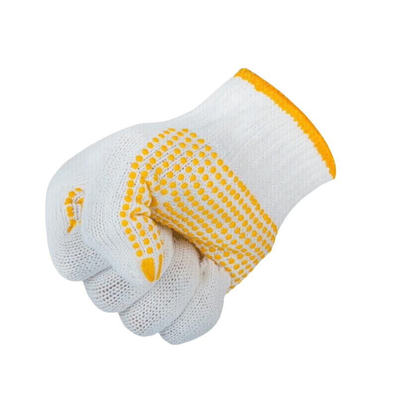 Cotton thread dispensing anti-slip protective safety labor protection work gloves